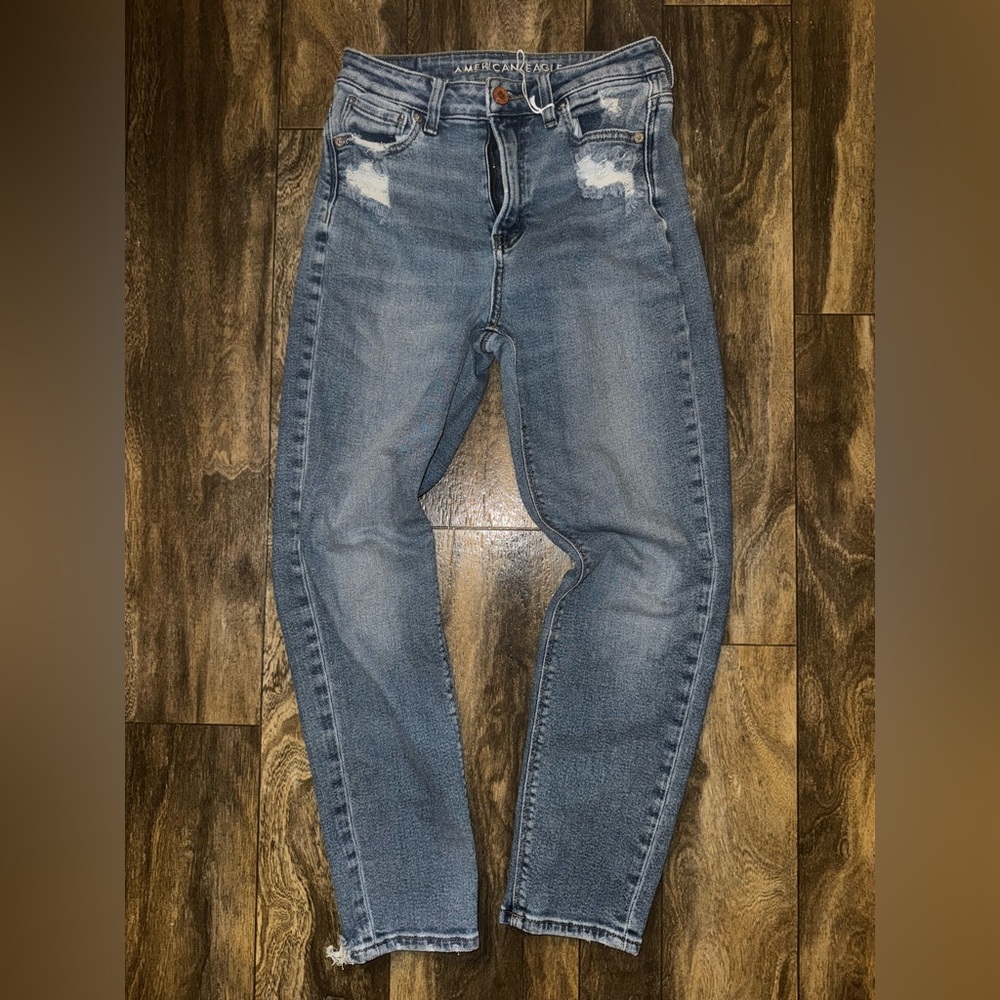 American Eagle denim, distressed